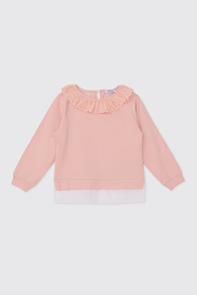 Panço Kız Çocuk Pudra Sweatshirt