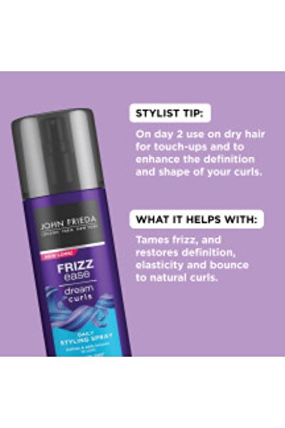 John Frieda Daily Styling Spray for Curly Hair, 198 ml — Hydrates and Activates Natural Curls