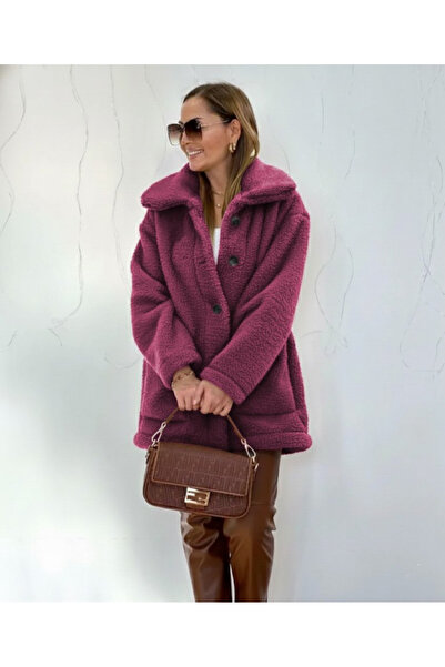 MODA Trend uzun kollu yakalı önden düğmeli kaban