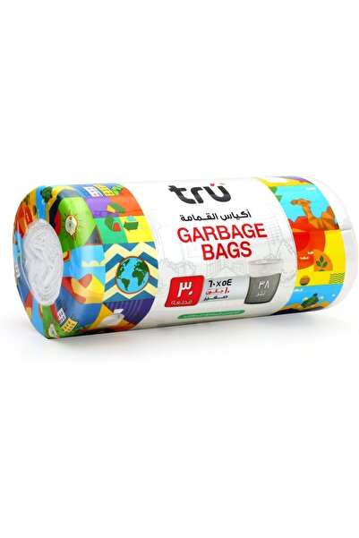 Tru ® Garbage Bags Compact Roll White 54 x 60 cm 10 Gallon (30pc x 3 Rolls) 90 bags