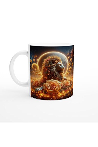 Wisdom Rain Leo Printed Coffee Mug - Zodiac Garden under the Moonlight Vs4