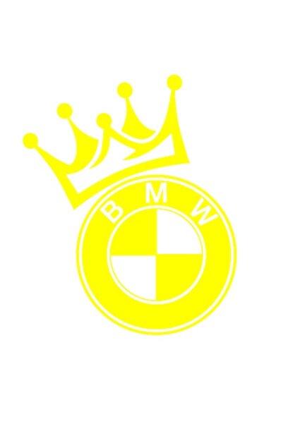 Oracal Sticker, BMW King, 20cm, yellow