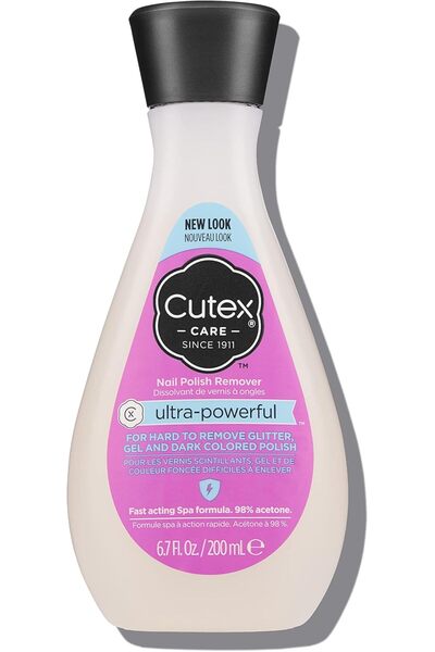 Cutex مزيل طلاء أظافر فائق القوة - برائحة الخيار، 200 مل