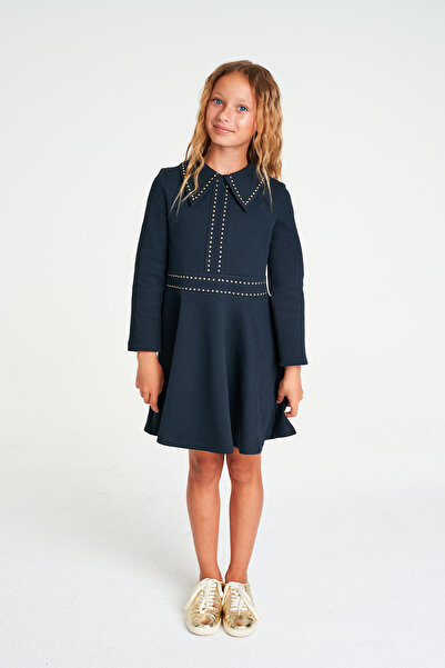 Lia Lea Girls Dark Navy Dress