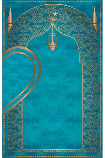 FOREVER ALDORA Couple's Prayer Rug Does Not Hurt Knees Soft Prayer Mat Turquoise