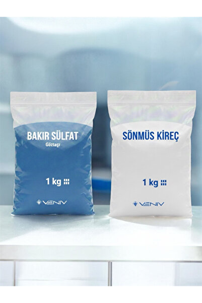 VENİV AGRİCULTURE 3V Bordoks Bakır Sülfat-Göztaşı 1 kg + Sönmüş Kireç 1 kg Set