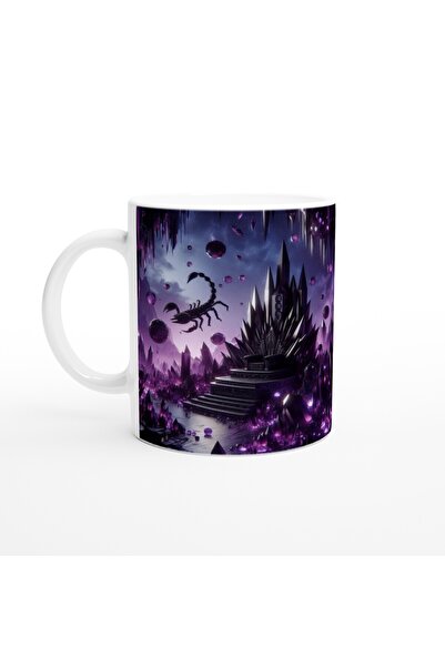 Wisdom Rain Scorpio Printed Coffee Cup - Magical Crystal Cave Themed Vs2