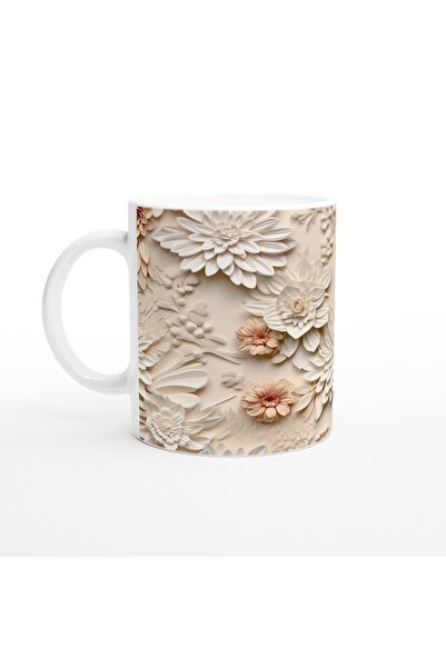 Wisdom Rain كوب زهور من البودرة والعاج