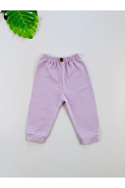 EFU BABY بنطلون أطفال مطاطي بخصر مطاطي بنسيج وافل بيتك