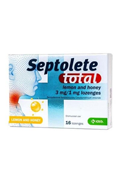 SEPTOLETE توتال، أقراص استحلاب بالليمون والعسل، 16 قرصًا