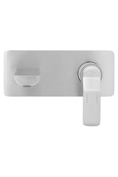 Maison Mex Built-in washbasin mixer, MOONI L.21.5 H.9 cm, brushed gray