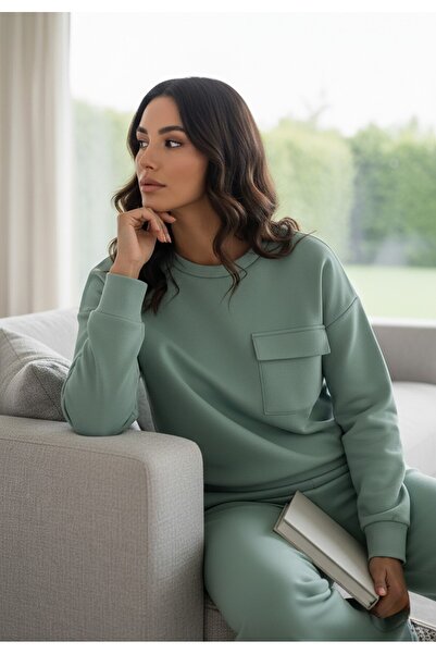 Figl Women's tracksuit set - Loose-fitting tracksuits for women - Mint Set M1249 size L