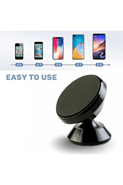 Generic UN-06 360° Rotation Magnetic Car Phone Holder Mount for Car, Home, and Office Use