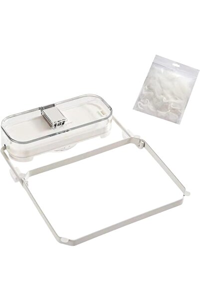 Arabest Sink Strainer with 50 Mesh Bags, Suction Cup & Foldable Design, White ABS Plastic