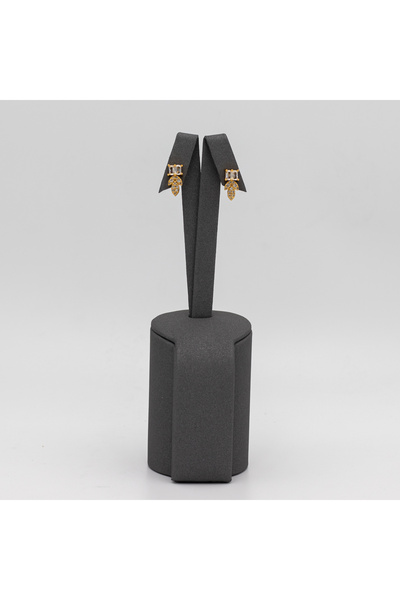 Generic Luxury women's gold-plated alternative jewelry set with sparkling cubic zirconia stones – elegant leaf design