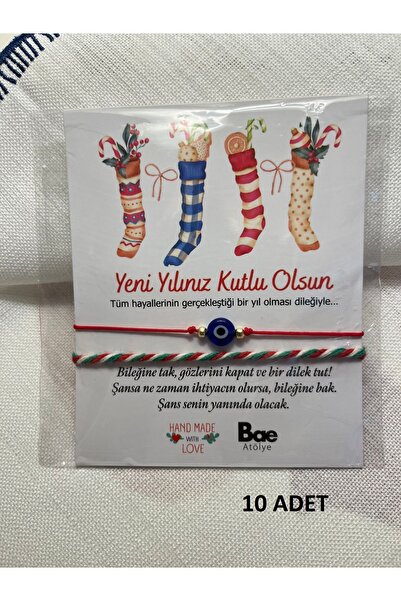 BAE ATOLYE 10 Pcs New Year Gift Evil Eye Bead Dorica Ball Red String and Mart...