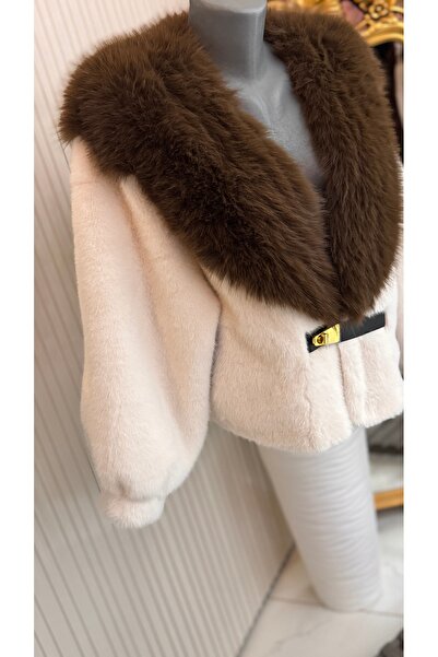 ŞEHRAZAT BUTİK Belt Detailed Short Design Fur