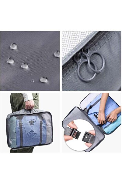 Generic 7-Piece Travel Packing Cubes Organizer Set - Black