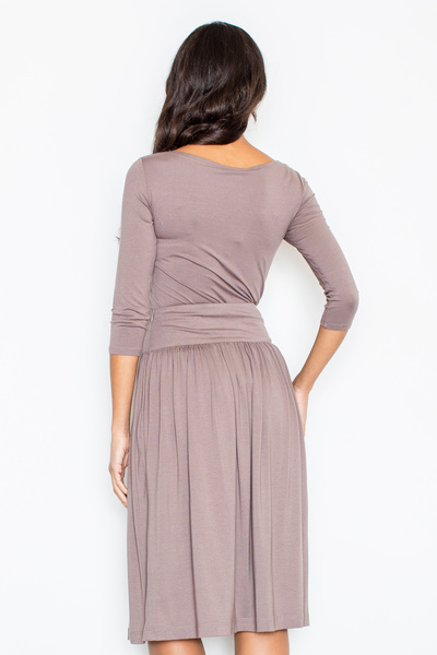 Figl Elegant midi set - beige set with 3/4 sleeves M322 size S