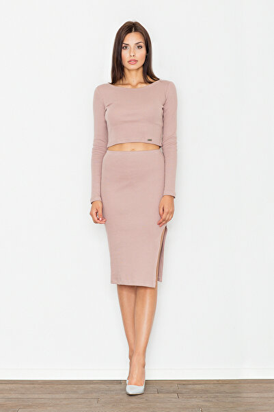 Figl Elegant women's set consisting of a short top and a dark pink skirt M484 size L/XL