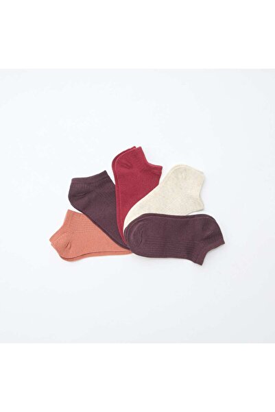 KİABİ Pack of 5 pairs of invisible socks RED
