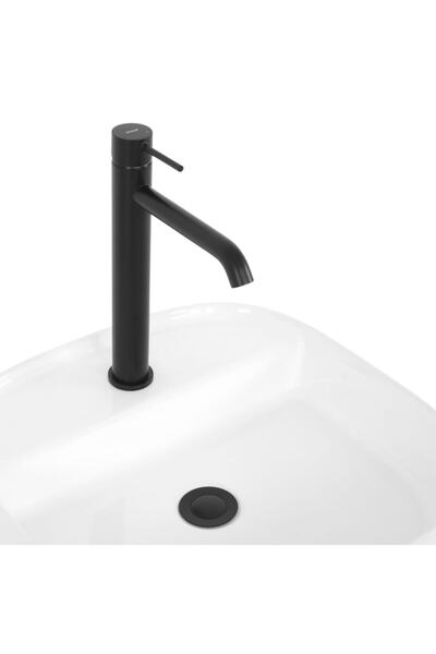 Maison Mex Baterie inalta lavoar, BETSY, L.17.2/20.5 l.5 H.21/29.2 cm, negru mat