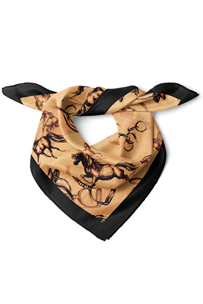 nehir eşarp At Desen Fular Bandana 50x50 Cm