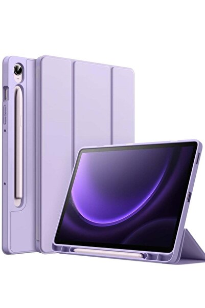 Generic Case for Samsung Galaxy Tab S9 FE+ / S9 FE Plus 12.4-Inch - Soft TPU Tri-Fold Stand with S Pen Holde