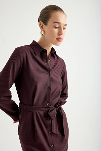 Masha Kate Striped Shirt Dress