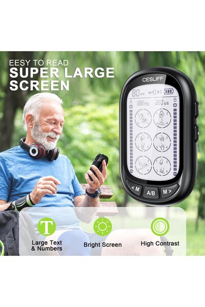 CESLIFF Dual Channel TENS EMS Unit - 24 Modes, 36 Levels, Large Screen Muscle Stimulator (CESLIFF)