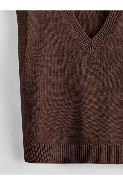 ATE ÖZGÜNEŞ TRİKO TEKSTİL Women's Knitwear V-Neck Solid Sweater