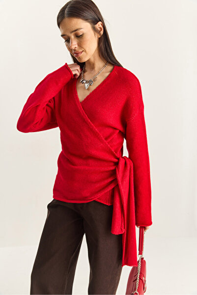 Bianco Lucci Women's Side Tie Knitwear Sweater 241162 60261077