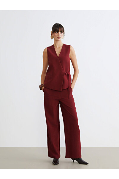 LC Waikiki Textured Women's Pants with Waist Cord from Uzg Store for Style En...