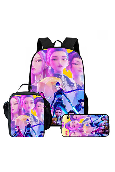 NO BRAND Kpop, Witch Hunters, Student Backpack, 3-Piece Set, Large Capacity, ...