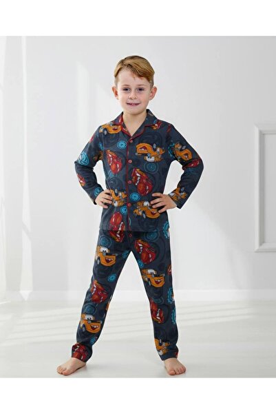 zahider Boy's Cotton Buttoned Pajama Set