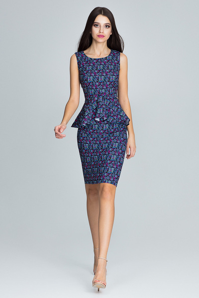 Figl Skirt and blouse set - pencil skirt - blouse with ruffles - model M605 size L