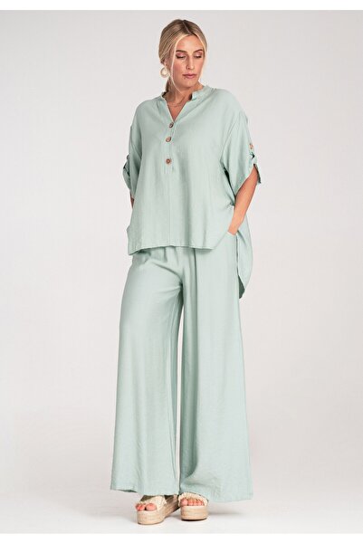 Figl Blouse and pants set - Two-piece set for women - Mint M1220 size L/XL