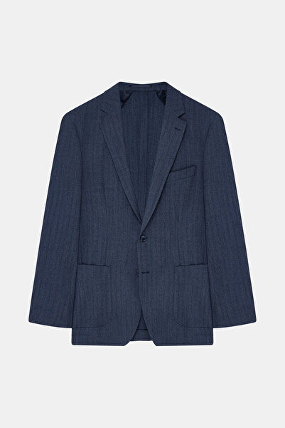 W Collection LACİVERT BALIKSIRTI RELAX FIT CEKET