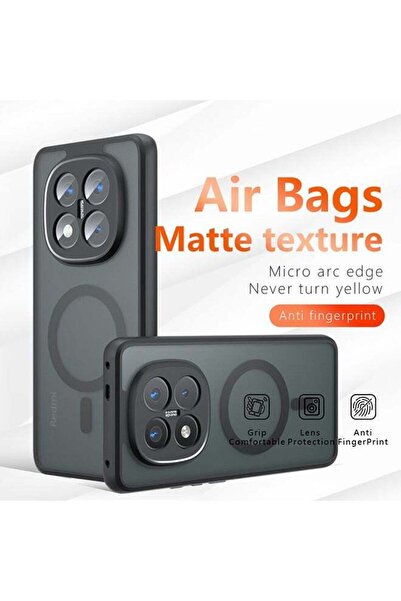 Beauenty جراب مغناطيسي لهاتف Xiaomi Redmi Note 14 Pro+ 5G، ظهر شفاف غير لامع