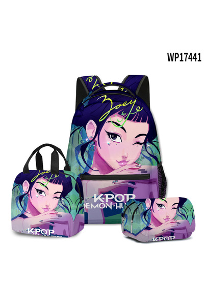 OEM K-POP Witch Hunters, Student Backpack, 3-Piece Set (Backpack + Lunch Bag + Pencil Case), Style 17