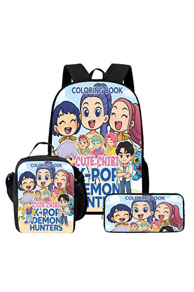 NO BRAND كيبوب، صائدو الساحرات، حقيبة ظهر للطلاب، مجموعة من 3 قطع، سعة كبيرة،...