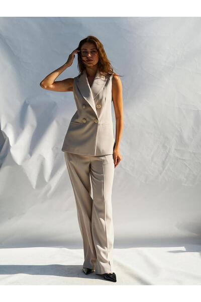 Coral Fleto Pocket Vest 120685 Stone