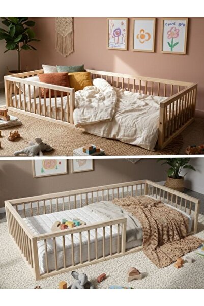Home AHŞAP ÇOCUK KARYOLASI MOTESSORİ KARYOLA