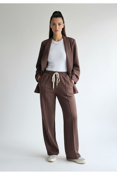 Figl Elegant tracksuit set for women - Women's set Chocolate - M1254 size M