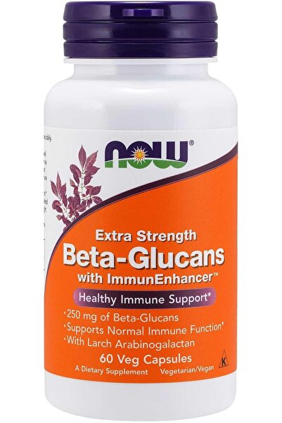Now Foods Beta Glucans with Immune Support, Extra Strength, 250 mg, 60 Vegetarian Capsules