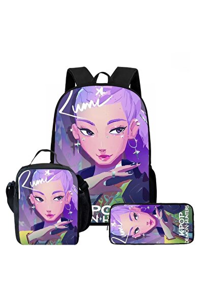 NO BRAND كيه بوب، حقيبة ظهر صائدي الساحرات، طقم سفر عادي من 3 قطع، الصورة 10