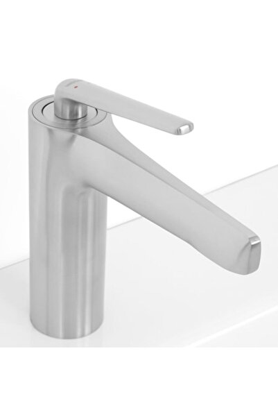 Maison Mex Basin mixer, NAOMI, L.12.7 l.4.5 H.17.2/13.8/11.4 m, brushed grey