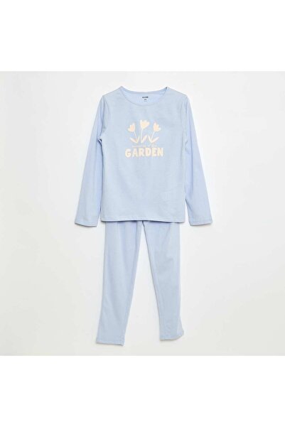 KİABİ T-shirt and trousers pyjama set - 2-piece set BLUE