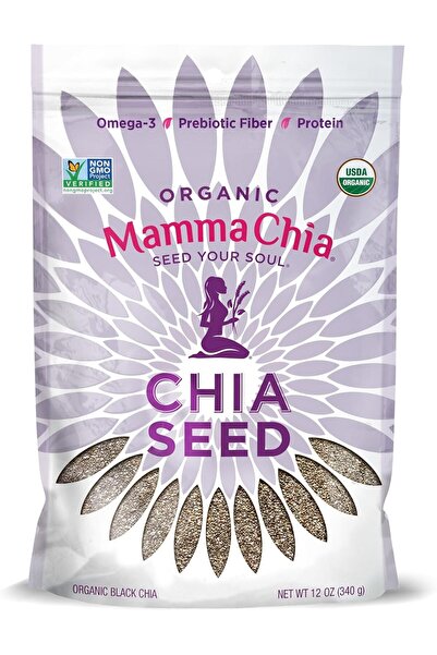 Mamma Chia بذور الشيا السوداء العضوية، 12 أونصة (340 جم)