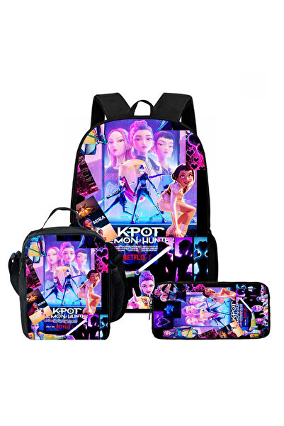 NO BRAND كيبوب، صائدو الساحرات، حقيبة ظهر للطلاب، مجموعة من 3 قطع، سعة كبيرة،...